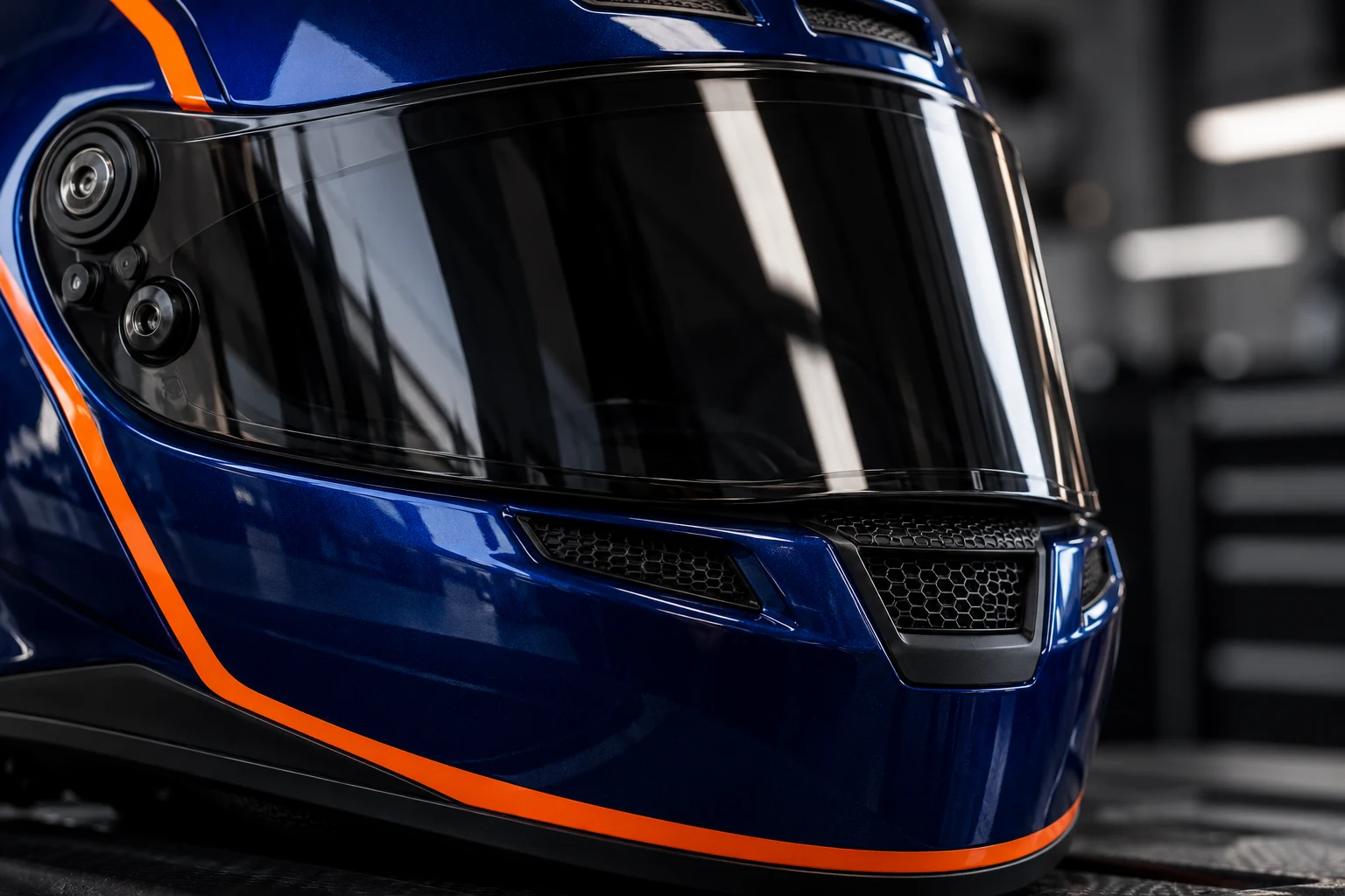 Casco genérico de automovilismo creado con IA; no pertenece a un piloto o equipo real ni documenta una sesión de clasificación.