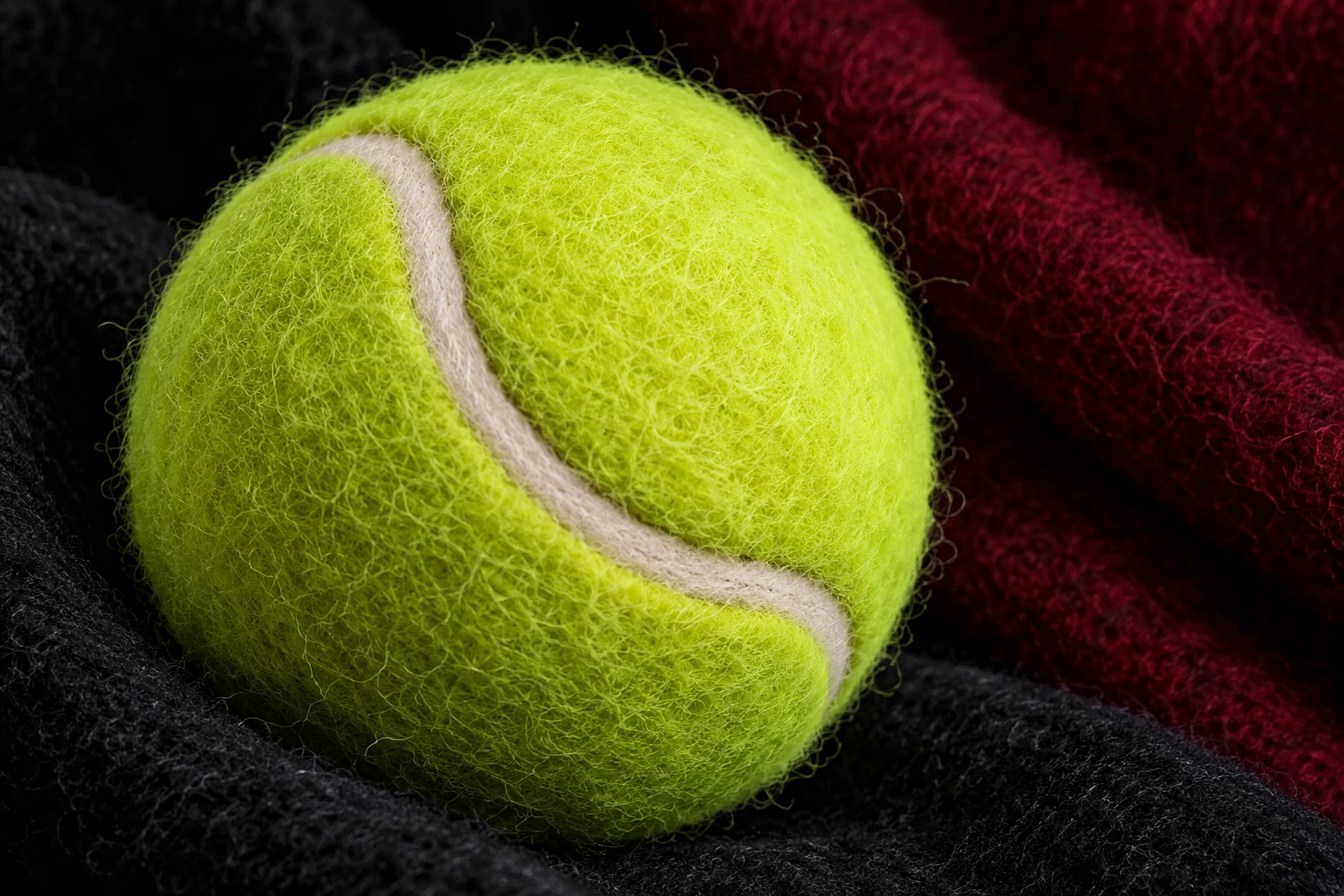 Pelota genérica de aspecto textil; ilustración IA, no ensayo de presión, diagnóstico de rotura ni material de un partido real.