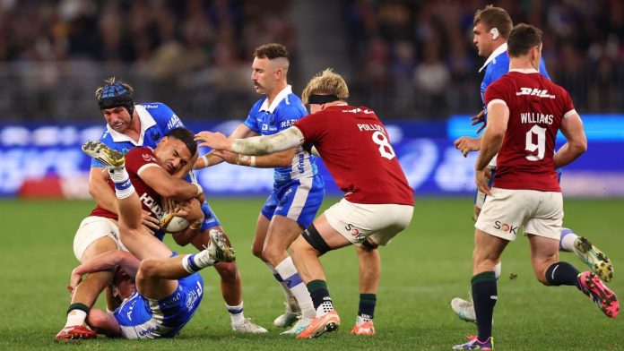 Leones británicos e irlandeses vs. Fuerza Occidental: jugadores de bromas de australianos 'hemisferio sur'
